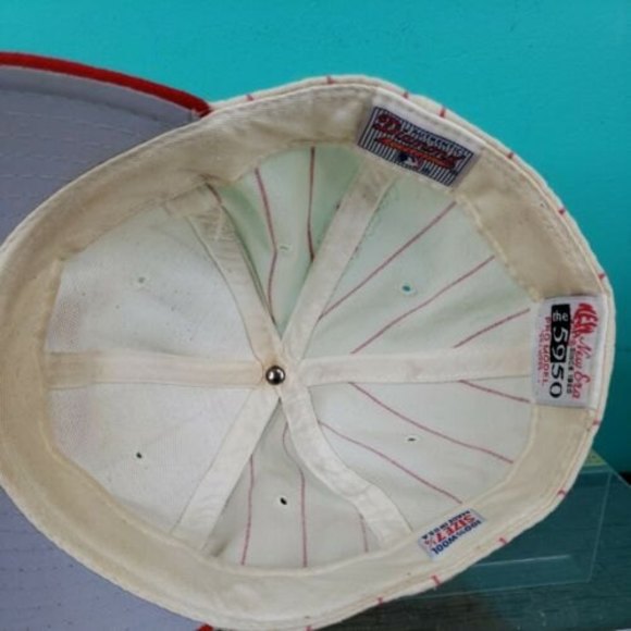 Vnt Wool 90’s Cincinnati Reds Fitted Size 7 1/2 New Era Hat Cap Baseball Jersey - Picture 7 of 11